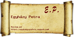 Egyházy Petra névjegykártya